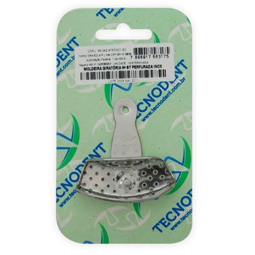 Moldeira Giratória Perfurada Adulto Inox - Tecnodent