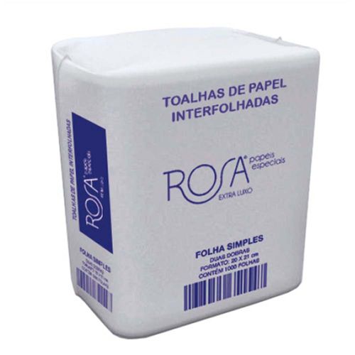 Papel Toalha Interfolhas Leve Branco - Rosa Max