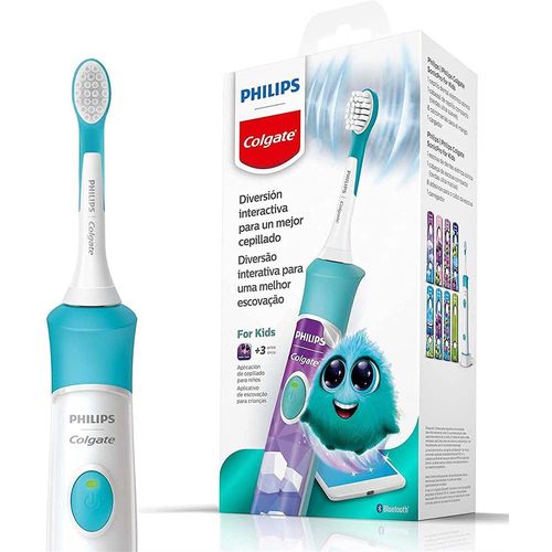 Escova Dental Elétrica Infantil Sonic Pro Kids + Adesivos - Colgate