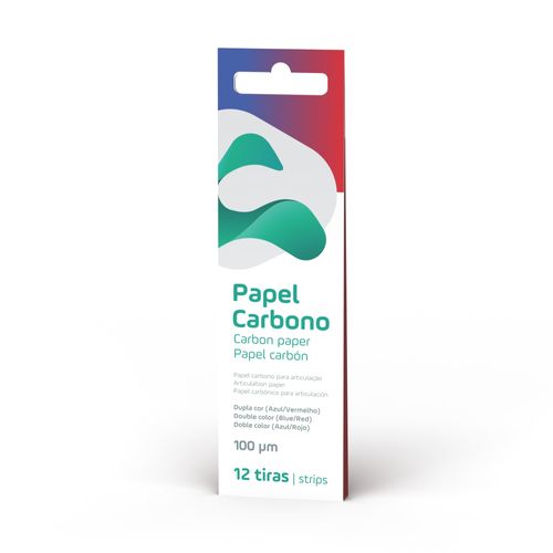 Papel Carbono Oclusal Azul e Vermelho 100micra - AAF do Brasil