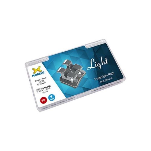 Kit de Bráquetes 01 caso Roth Light 018 Sem Gancho - Morelli