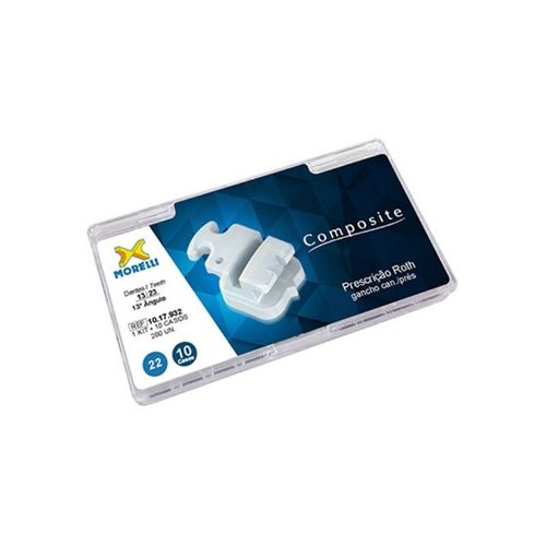 Kit de Bráquetes 10 casos Roth Composite 022 Gancho Can./Prés - Morelli