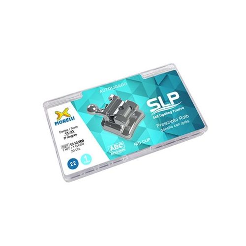 Kit de Bráquetes 01 caso Roth Autoligado SLP 022 Can. 9° Ang. Gancho Can./Prés - Morelli