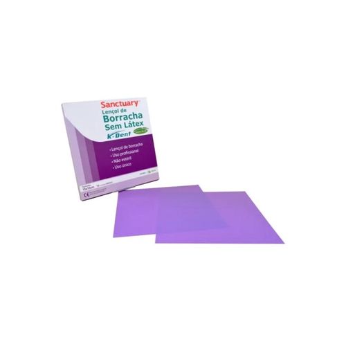 Lençol de Borracha Roxo Sem Látex Médio Sanctuary -  KDent