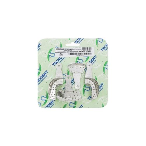 Kit Moldeira Aluminio Parcial Adulto Perfurada - Tecnodent