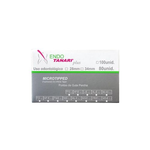 Guta Percha Acessória Microtipped 28mm 80 unid - Tanari