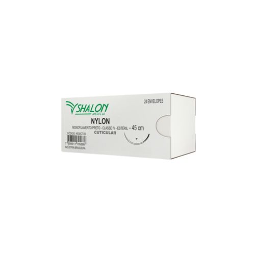 Fio de Sutura Agulhado Nylon 3-0 - Shalon
