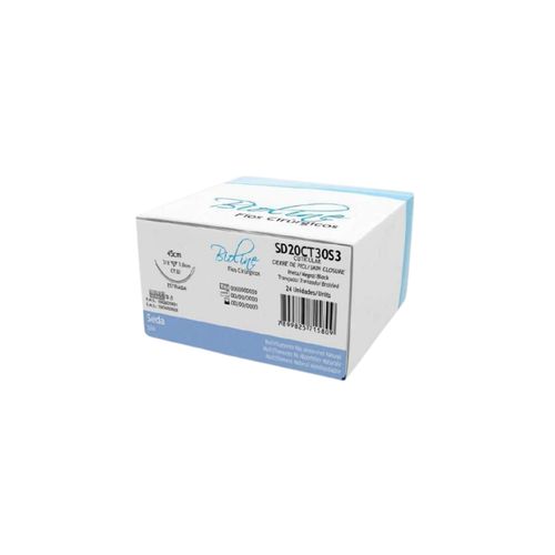 Fio de Sutura Agulhado Seda 3-0 - Bioline
