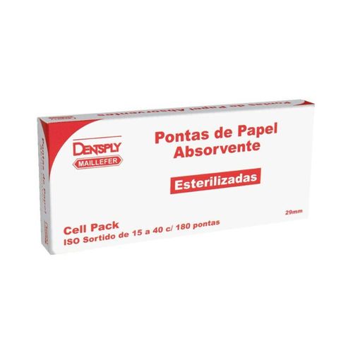 Ponta de Papel Absorvente Cellpack 28mm - Dentsply
