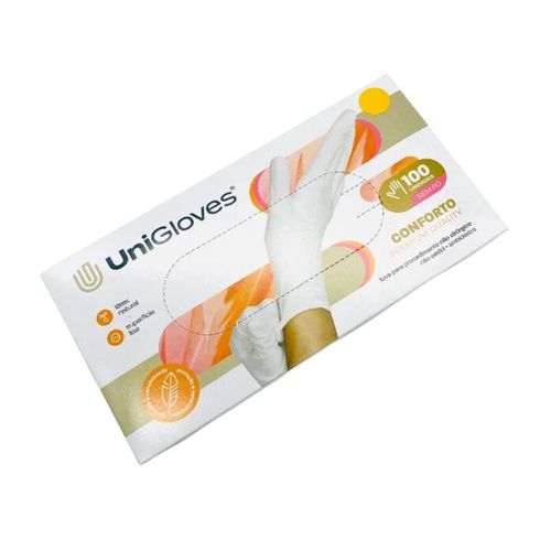 Luva Procedimento Látex Sem Pó - Unigloves