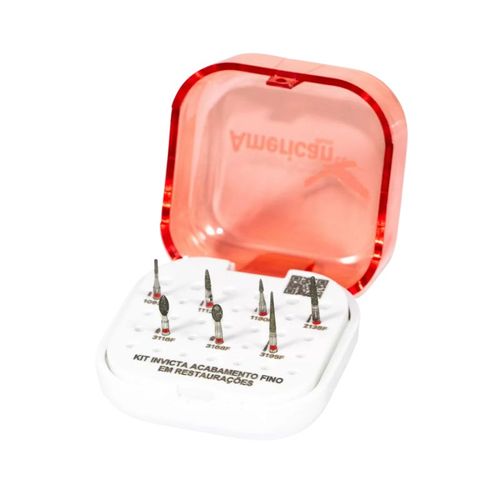 Kit Invicta Ponta Diamantada Acabamento Fino Restaurações - American Burrs