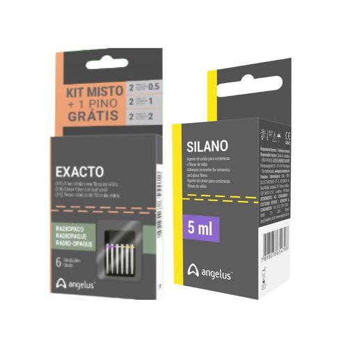 Pino Intra Radicular Cônico Fibra Vidro + Silano - Angelus