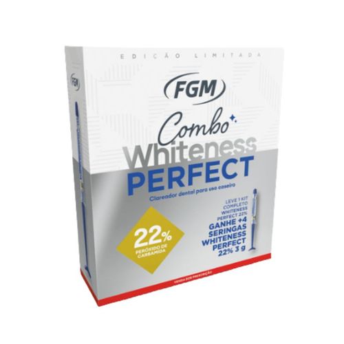 Kit Clareador Whiteness Perfect 22% GANHE + 4 Seringas - FGM