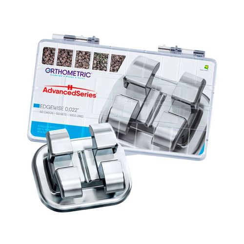 Kit Bráquete Aço Advanced Series Edgewise 022 50 Casos - Orthometric