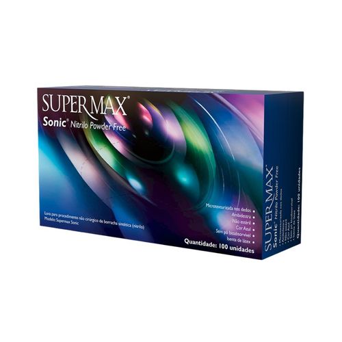 Luva Nitrilo Sem Pó Sonic - Supermax