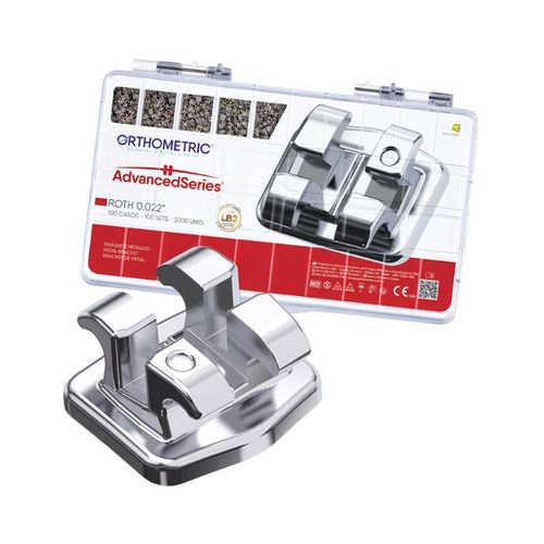 Kit Bráquete Métalico Advanced Series Roth 022 100 Casos - Orthometric
