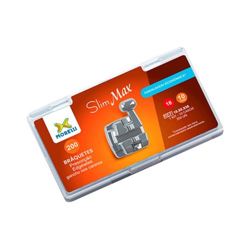 Kit Bráquetes 10 Casos Edgewise Slim Max .018 - Morelli