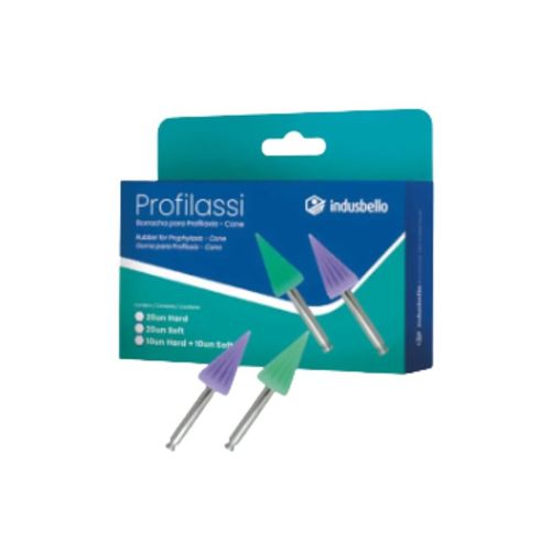 Borracha Profilaxia  Cone Soft 10uni/ Hard 10uni - Indusbello