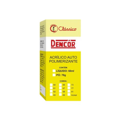 Resina Acrílica Dencôr em Pó - Clássico