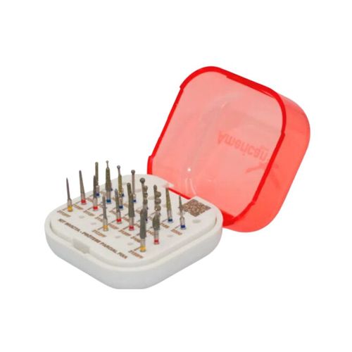Kit de Pontas Diamantadas + Broqueiro Protese Parcial Fixa - American Burrs
