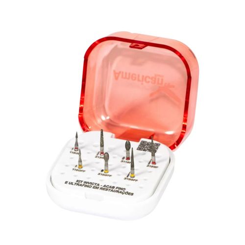 Kit Invicta Ponta Diamantada Acabamento Fino Ultrafino Restaurações - American Burrs