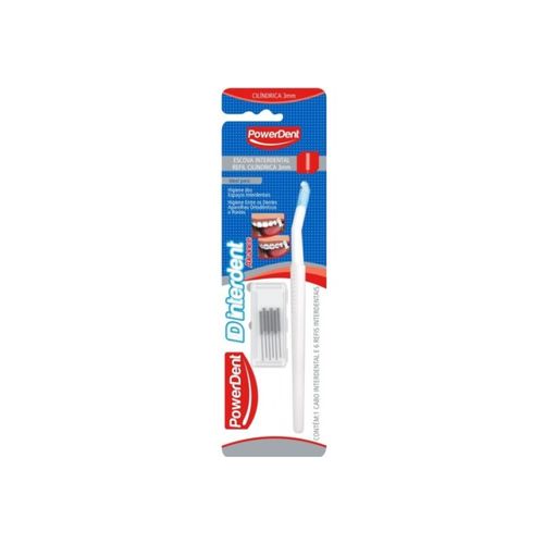 Escova Interdental C/ Refil Cilíndrica 3mm - PowerDent