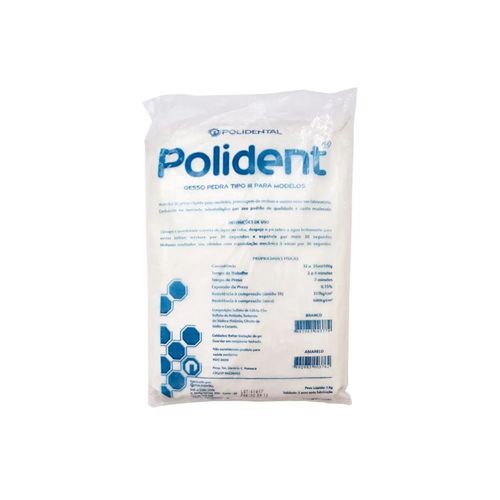 Gesso Pedra Amarelo Tipo III 1kg - Polidental