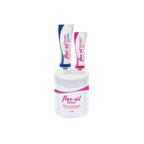 Kit Silicone de Condensação Flex-Sil Denso 1kg - Maquira