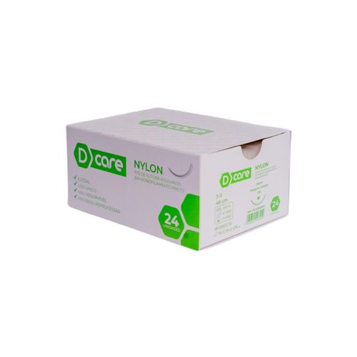Fio Sutura Agulhado Nylon 4-0 D Care