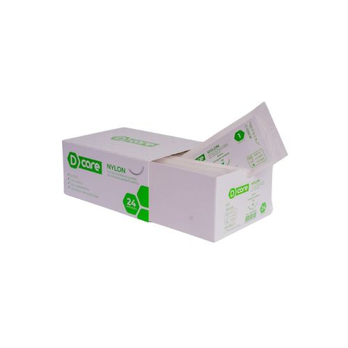Fio de Sutura Agulhado Nylon 5-0 Preto - D Care