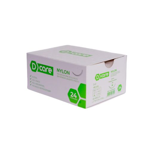 Fio de Sutura Agulhado Nylon 6-0 - D Care