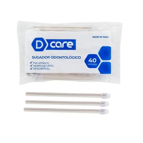 Sugador Descartável Atóxico 13cm - D Care