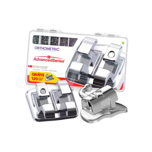 Kit Bráquete de Aço Advanced Roth 0,022 - Orthometric