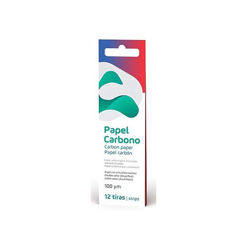 Papel Carbono Oclusal Azul e Vermelho 100micra - AAF do Brasil