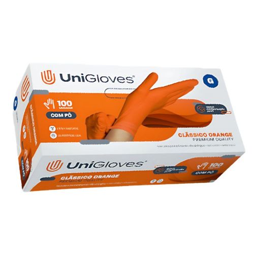 Luva de Procedimento em Látex Laranja - Unigloves