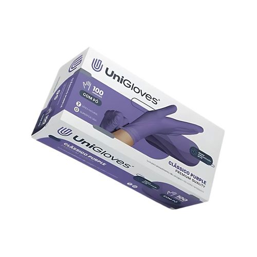 Luva de Procedimento em Látex Violeta com Pó - Unigloves