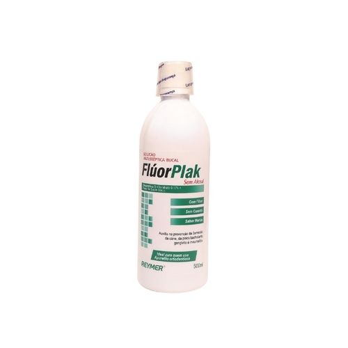 Enxaguante Bucal Flúor Plak 500ml - Reymer